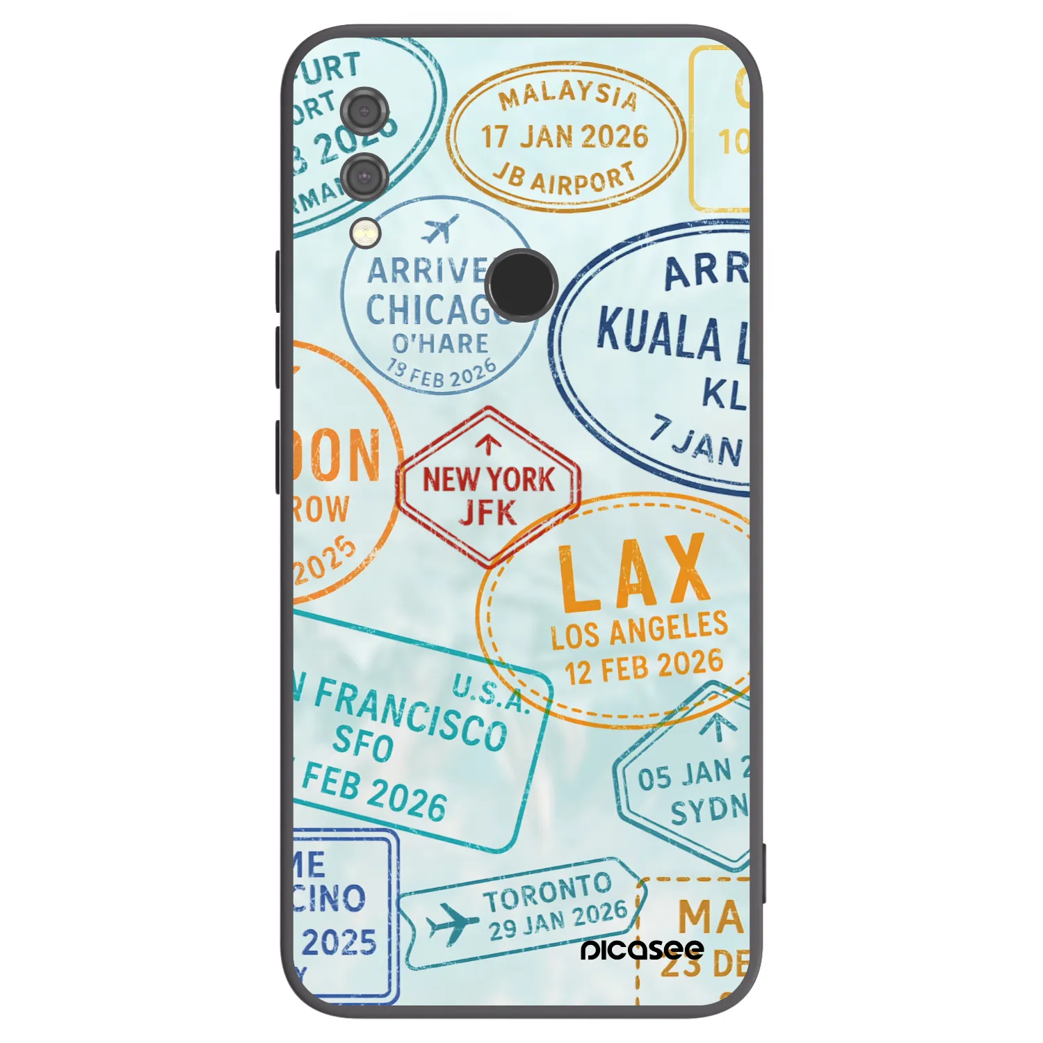 Picasee Xiaomi Redmi Note 7 Hülle - Schwarzes Silikon - PASSPORT EDITION