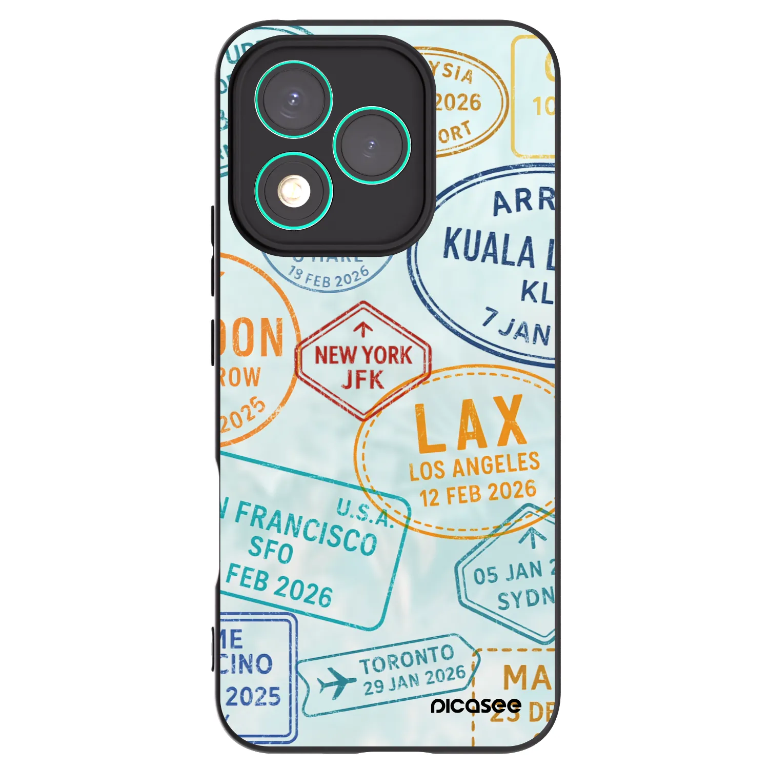 Picasee Honor 400 Lite 5G Hülle - Schwarzes Silikon - PASSPORT EDITION