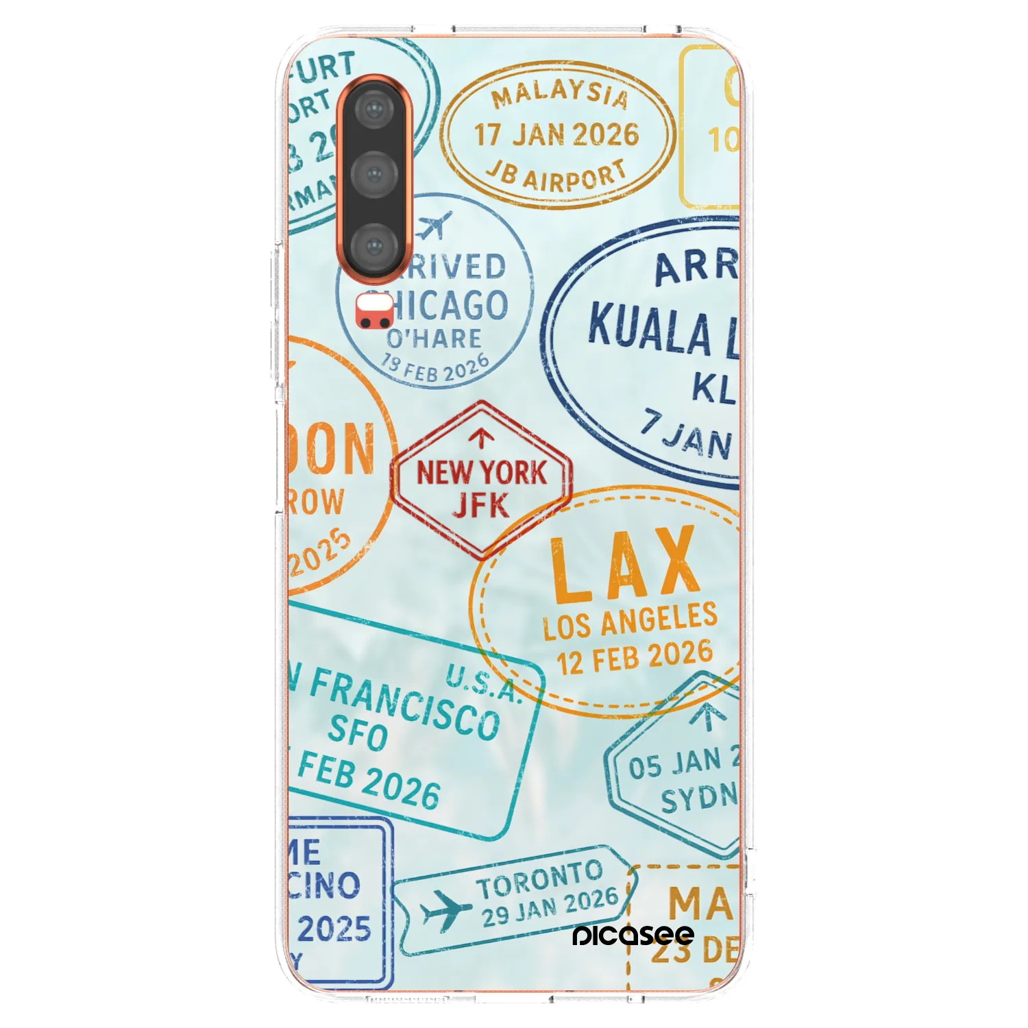 Picasee Huawei P30 Hülle - Transparentes Silikon - PASSPORT EDITION