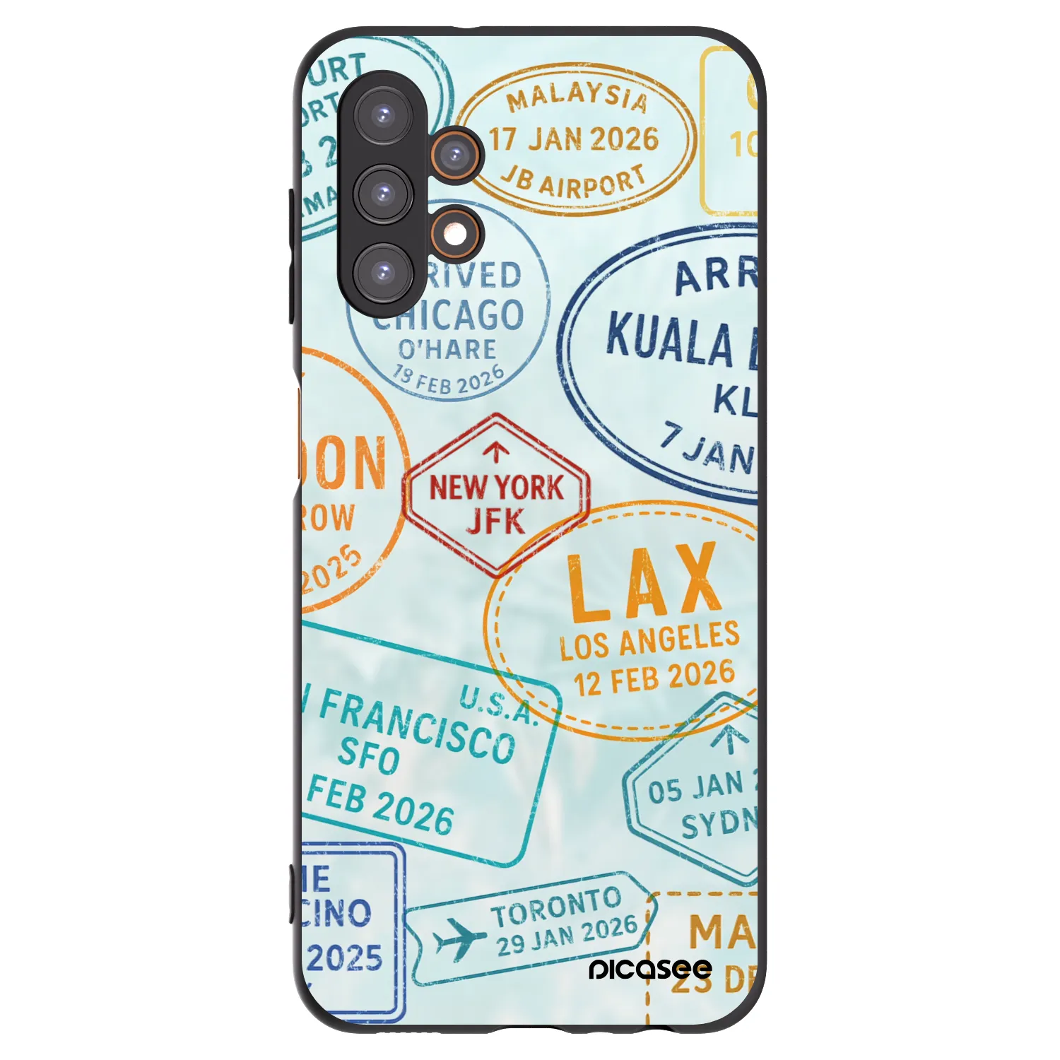 Picasee Samsung Galaxy A13 5G Hülle - Schwarzes Silikon - PASSPORT EDITION