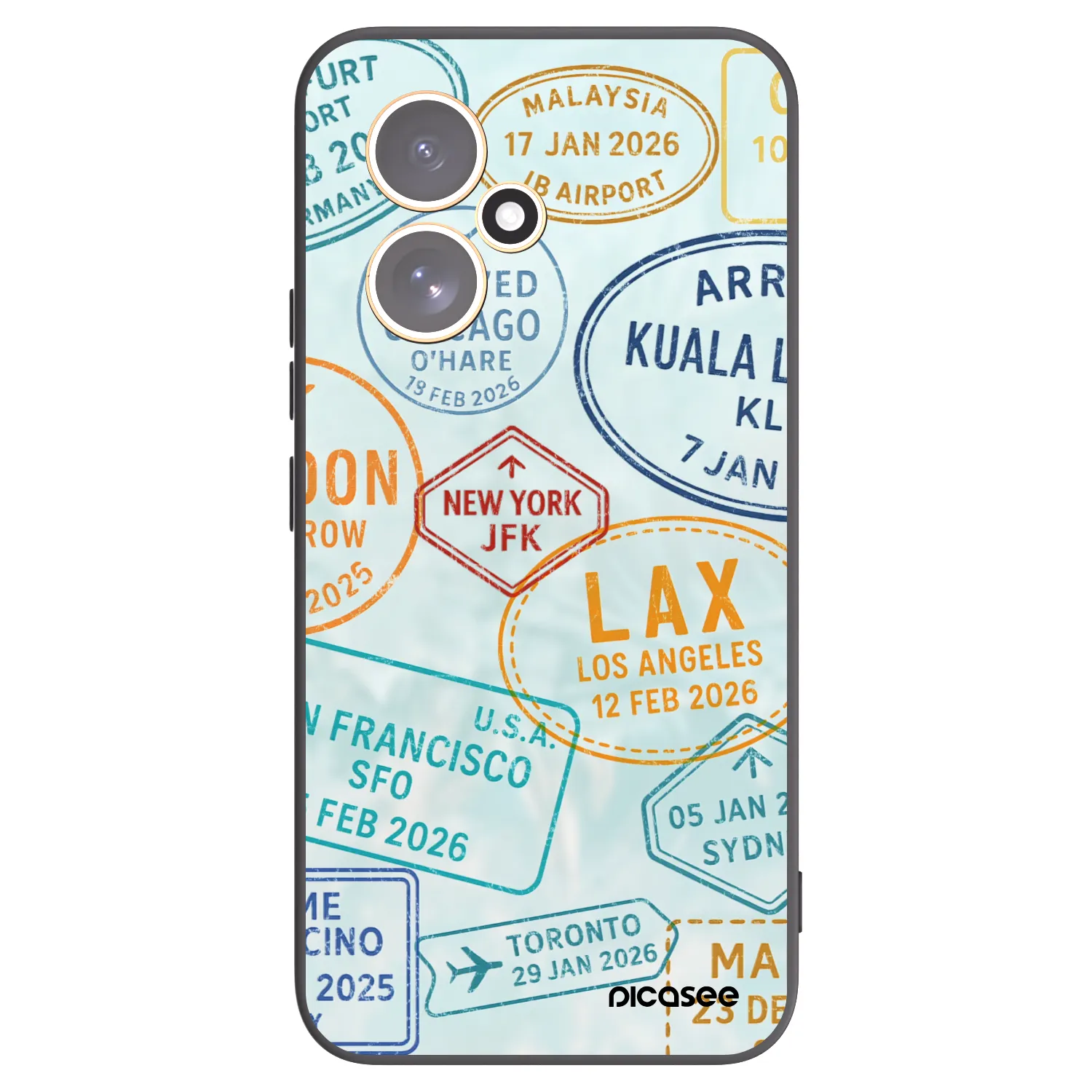 Picasee Honor 400 5G Hülle - Schwarzes Silikon - PASSPORT EDITION