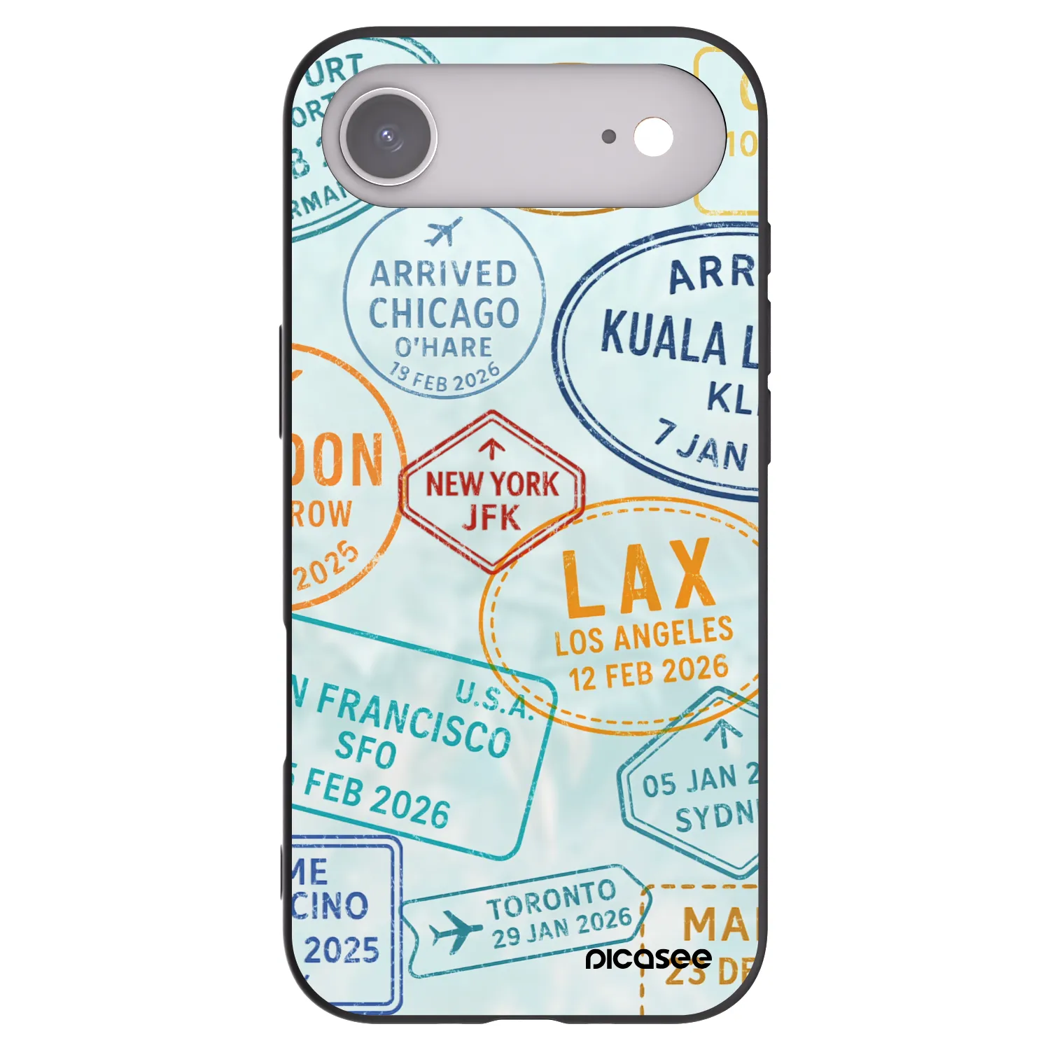 Picasee Apple iPhone Air Hülle - Schwarzes Silikon - PASSPORT EDITION