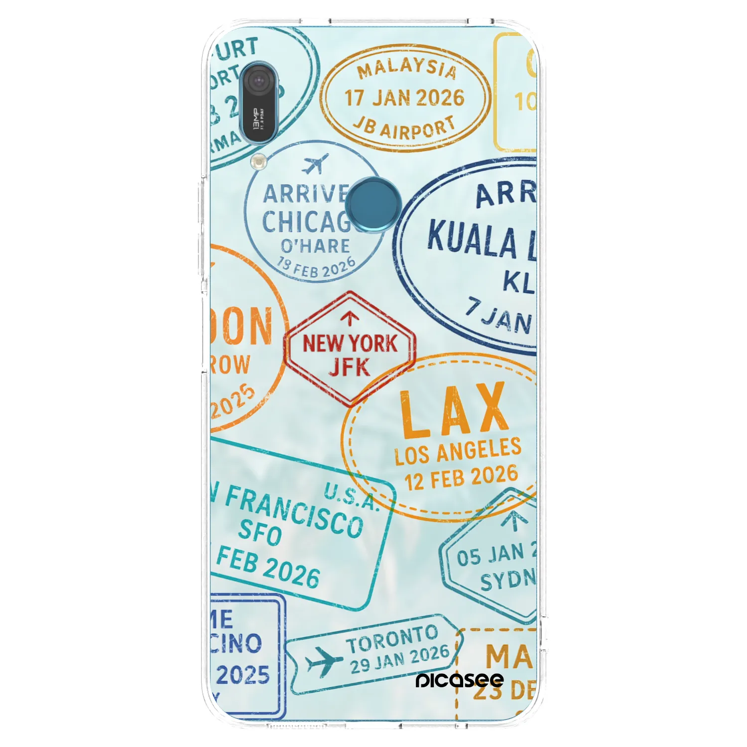 Picasee Huawei Y6 2019 Hülle - Transparentes Silikon - PASSPORT EDITION