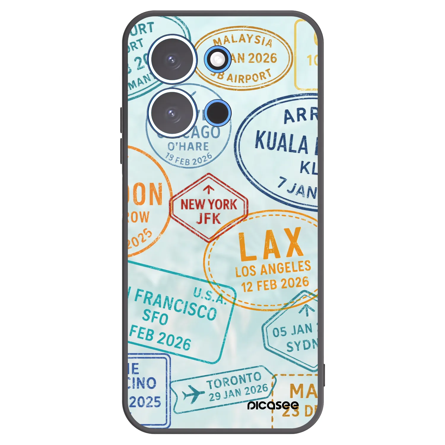 Picasee Xiaomi Redmi 15C 4G Hülle - Schwarzes Silikon - PASSPORT EDITION