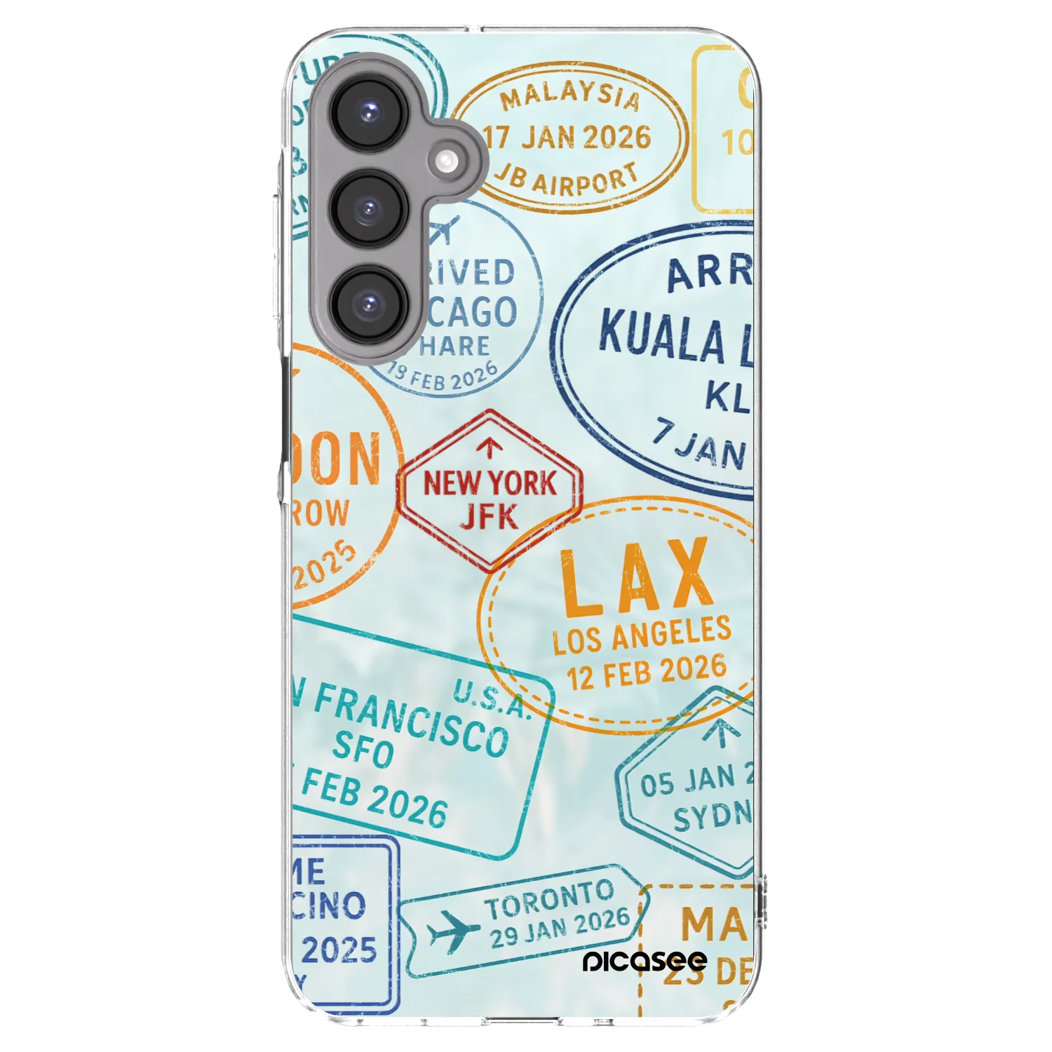 Picasee Samsung Galaxy A16 4G Hülle - Transparentes Silikon - PASSPORT EDITION