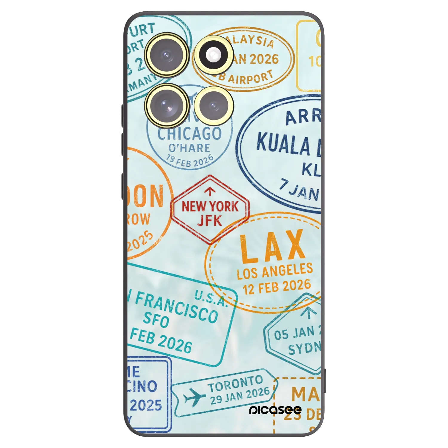 Picasee Motorola Moto G86 Power 5G Hülle - Schwarzes Silikon - PASSPORT EDITION