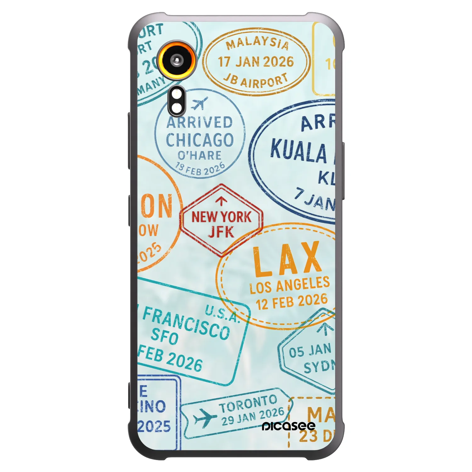 Picasee Samsung Galaxy Xcover 7 Hülle - Schwarzes Silikon - PASSPORT EDITION