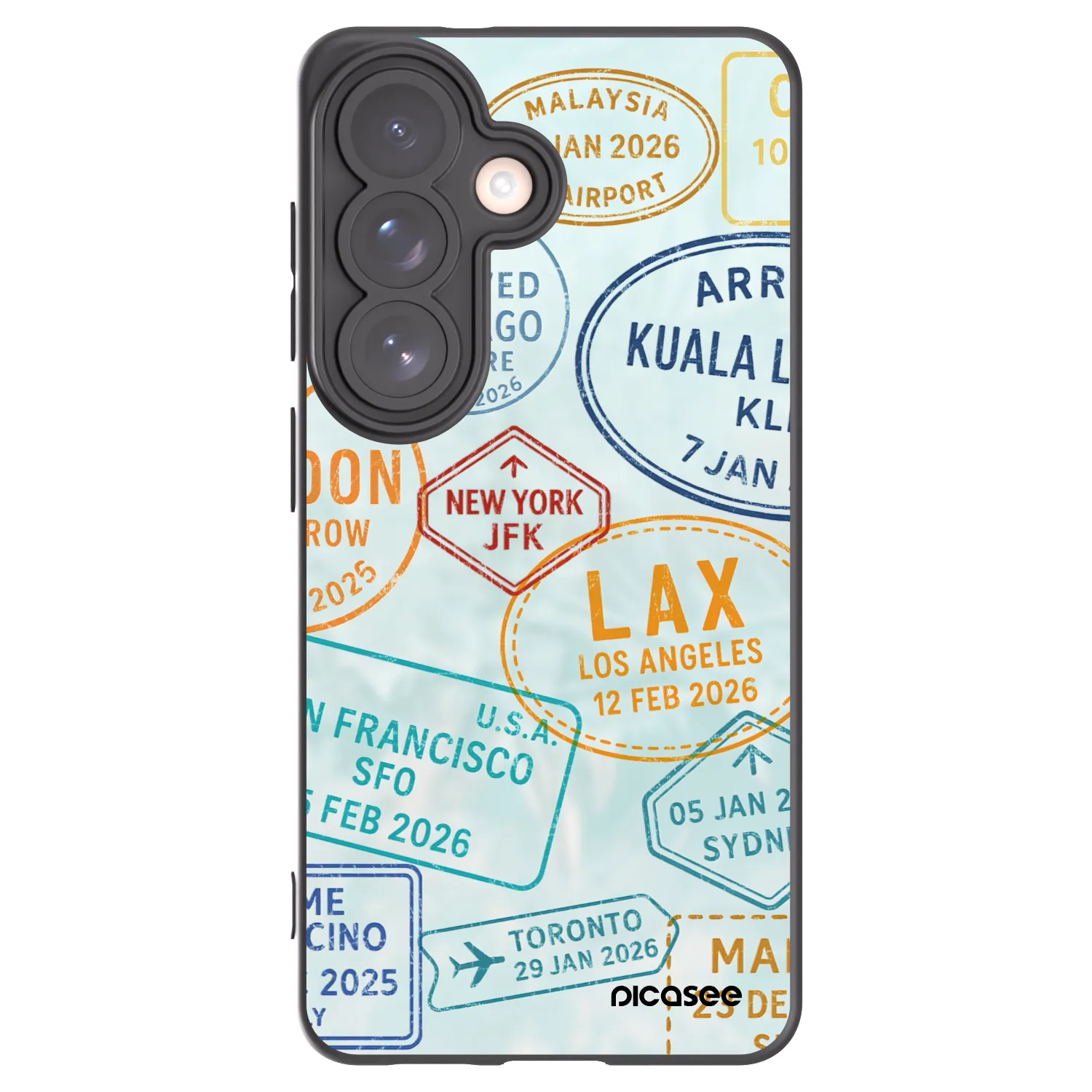 Picasee Samsung Galaxy S26 Hülle - Schwarzes Silikon - PASSPORT EDITION