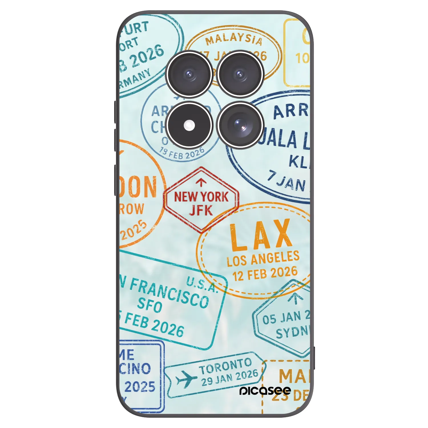 Picasee Xiaomi Redmi Note 15 Pro 5G Hülle - Schwarzes Silikon - PASSPORT EDITION