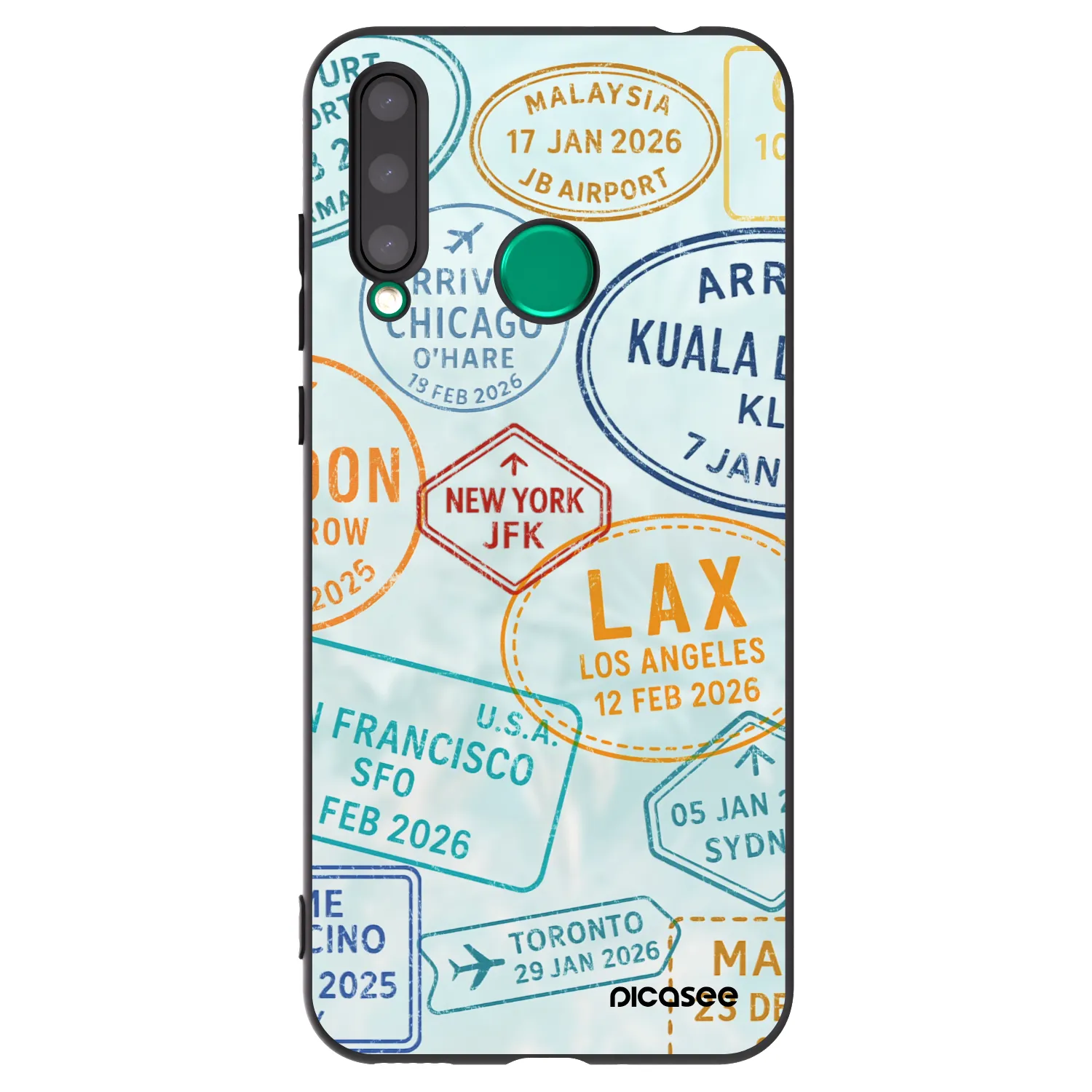 Picasee Honor 20 Lite Hülle - Schwarzes Silikon - PASSPORT EDITION