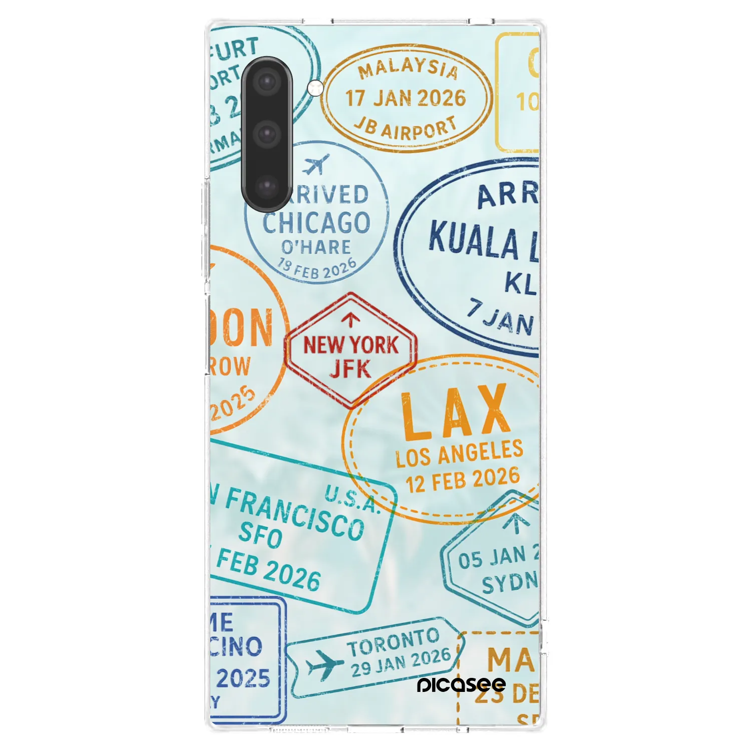 Picasee Samsung Galaxy Note 10 N970F Hülle - Transparentes Silikon - PASSPORT EDITION
