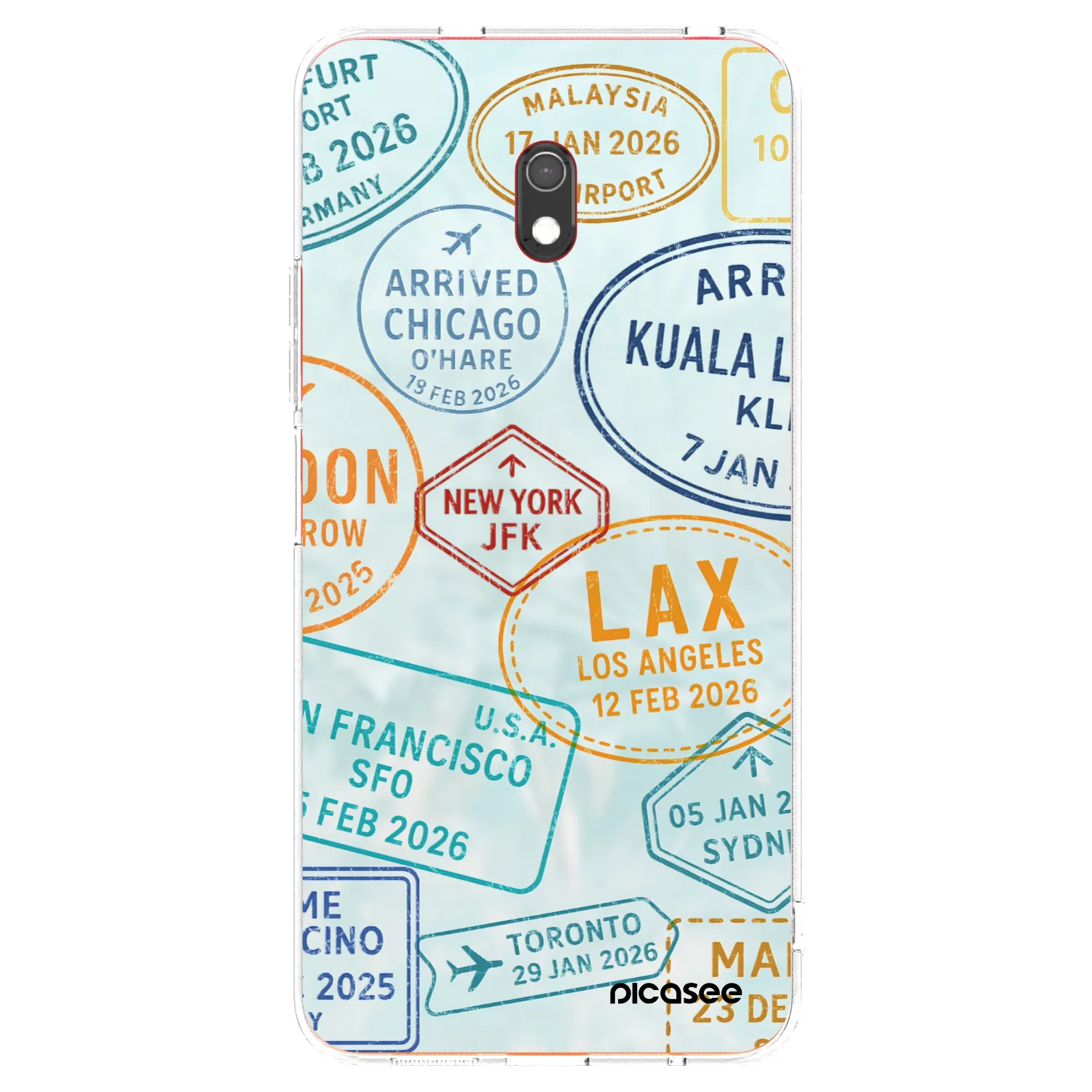 Picasee Xiaomi Redmi 8A Hülle - Transparentes Silikon - PASSPORT EDITION