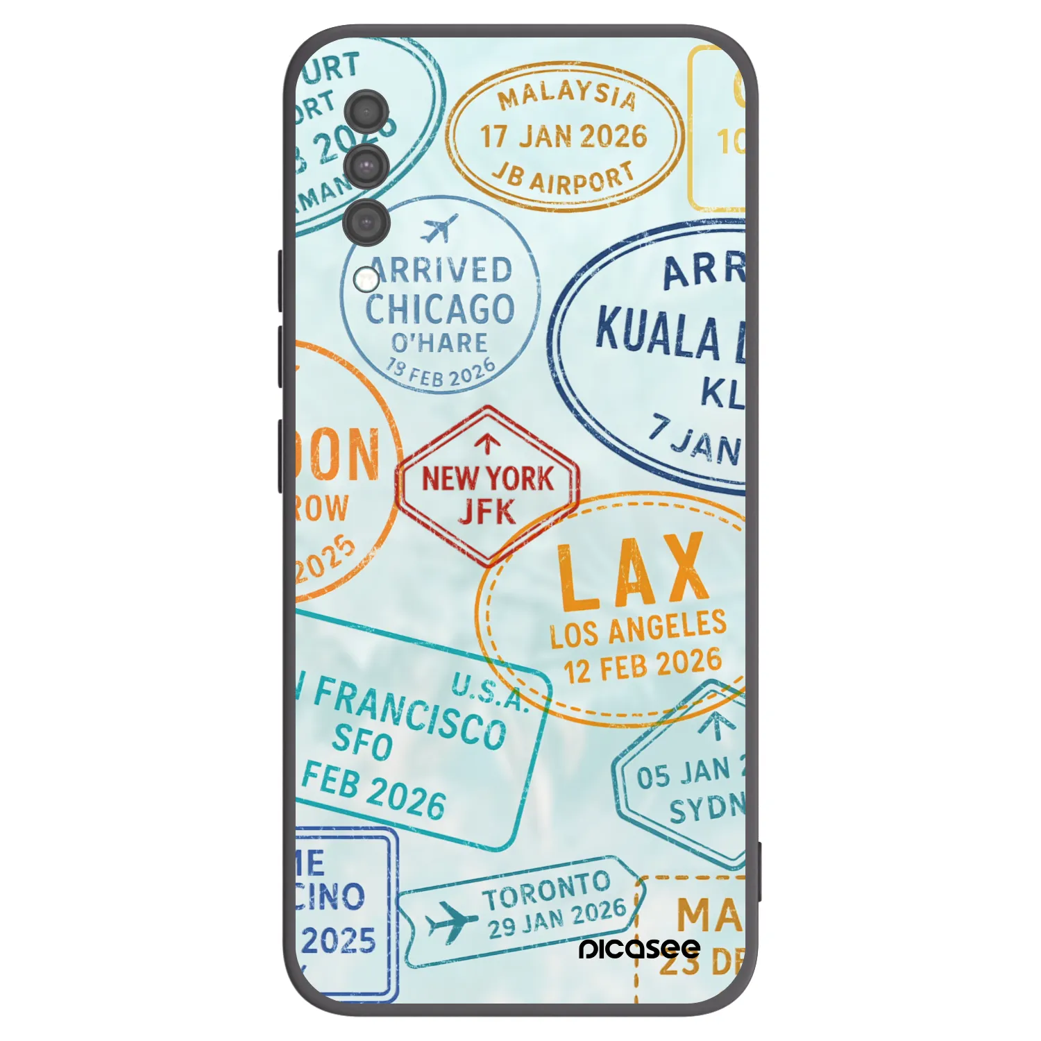 Picasee Samsung Galaxy A30s A307F Hülle - Schwarzes Silikon - PASSPORT EDITION