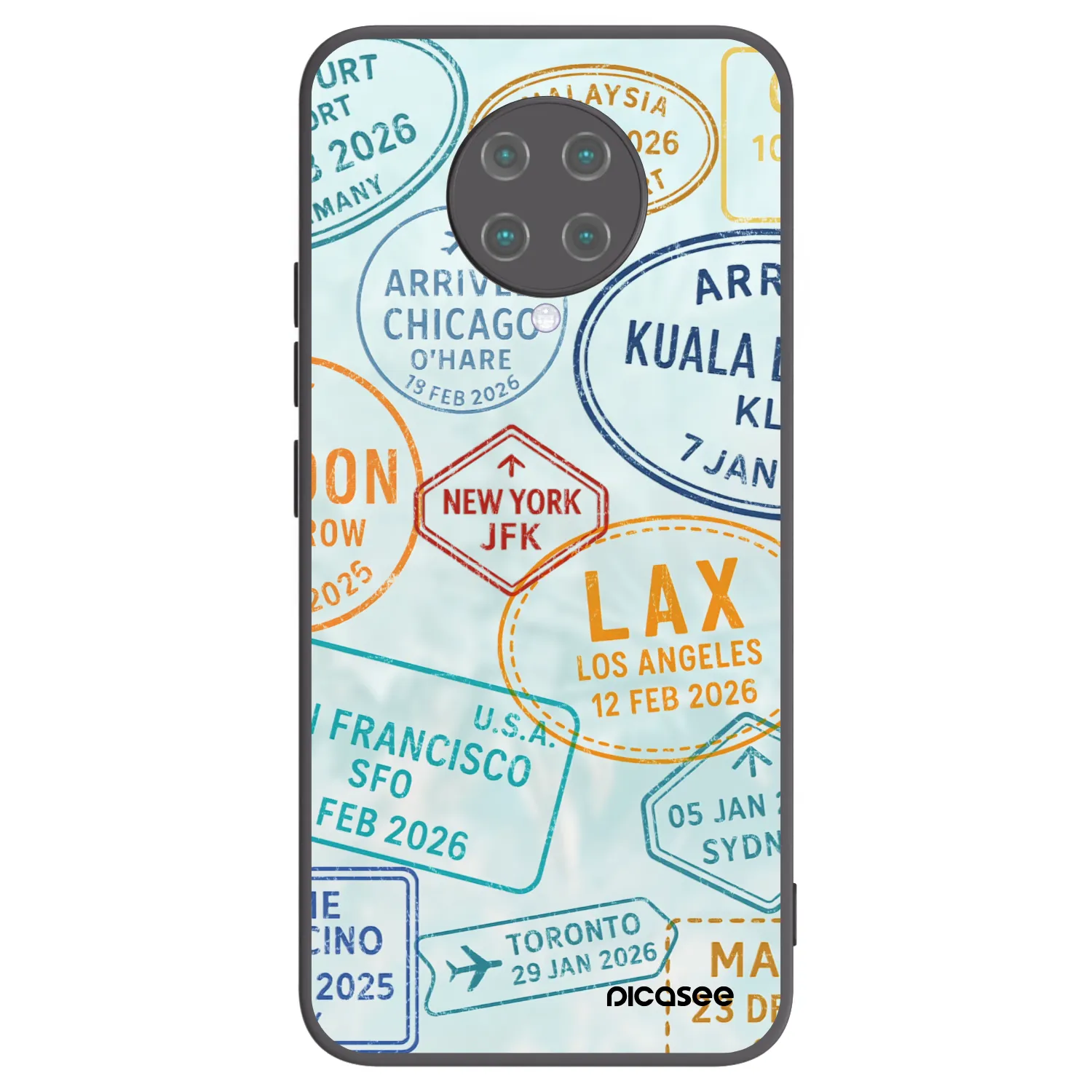 Picasee Xiaomi Poco F2 Pro Hülle - Schwarzes Silikon - PASSPORT EDITION