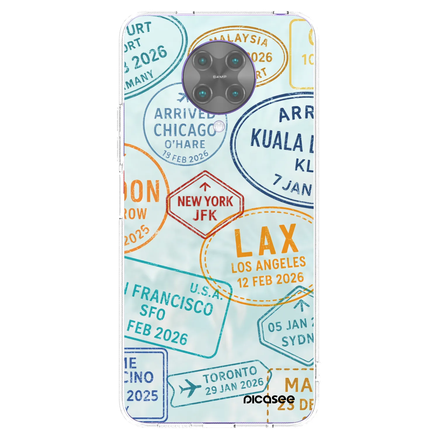Picasee Xiaomi Poco F2 Pro Hülle - Transparentes Silikon - PASSPORT EDITION