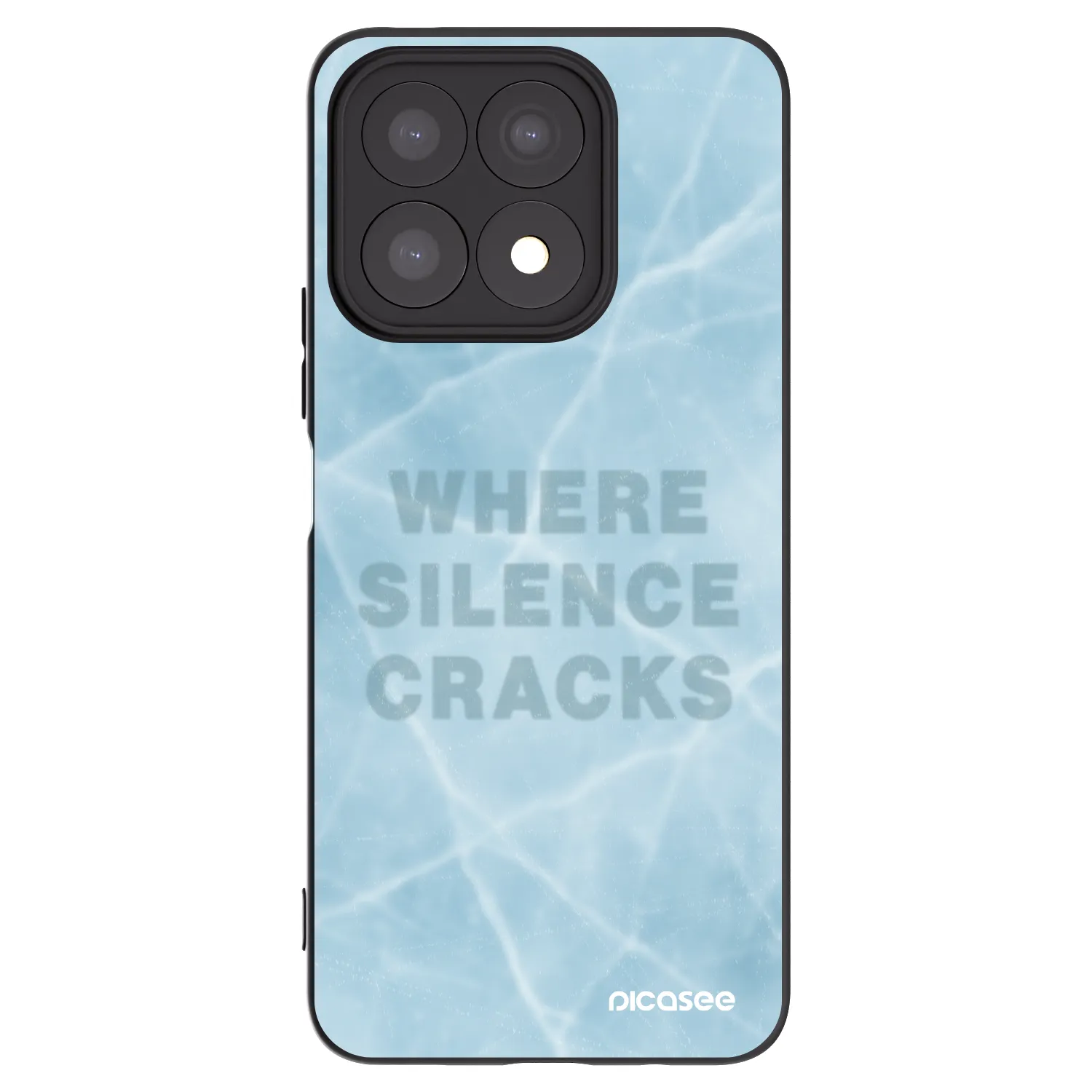 Picasee Honor X8a Hülle - Schwarzes Silikon - SILENCE