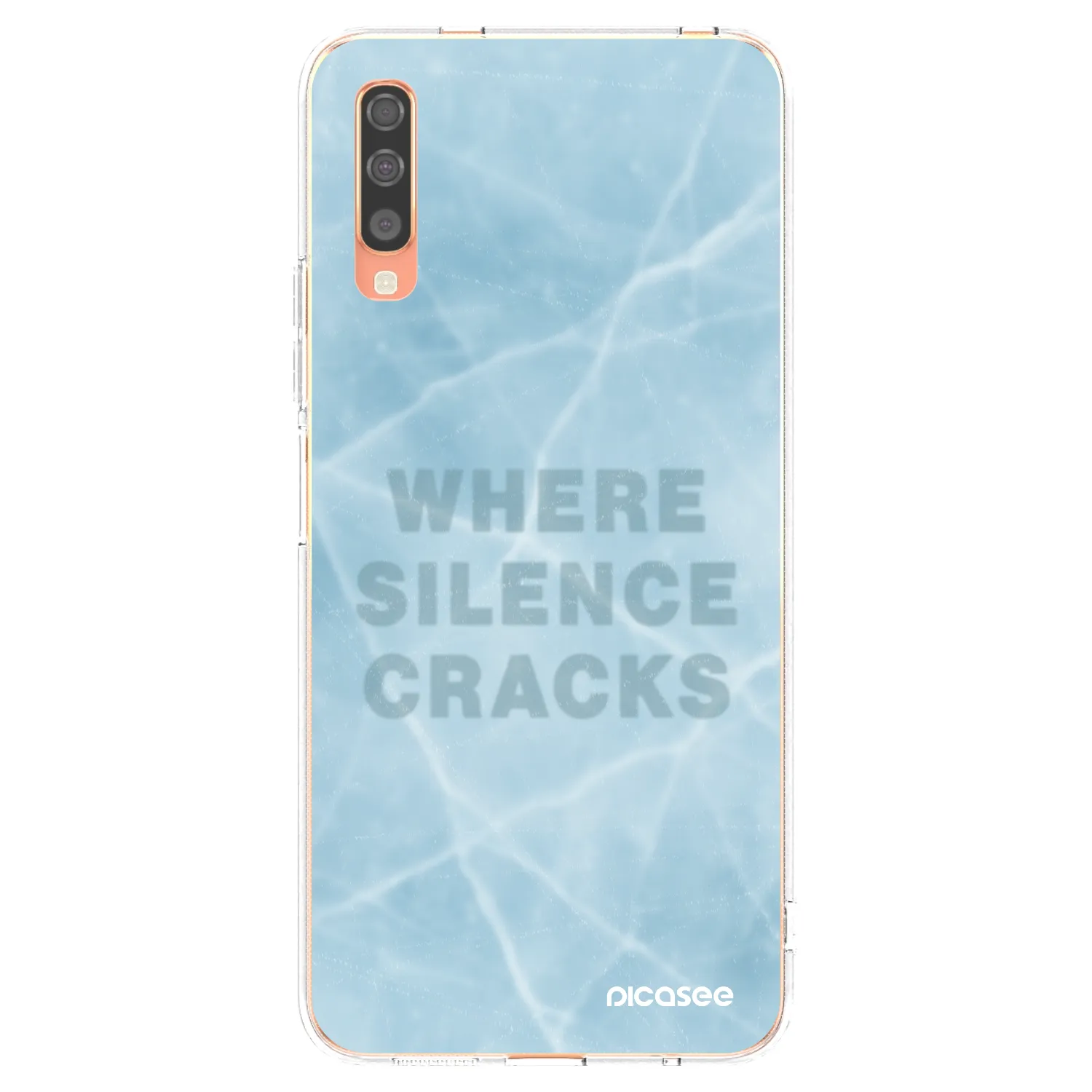 Picasee Samsung Galaxy A70 A705F Hülle - Transparentes Silikon - SILENCE