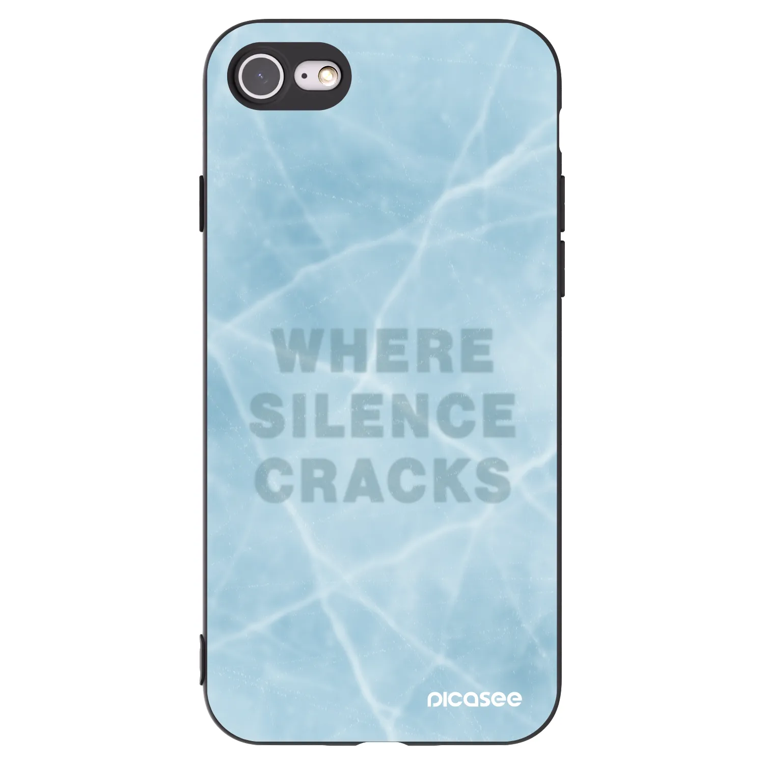 Picasee Apple iPhone SE 2020 Hülle - Schwarzes Silikon - SILENCE