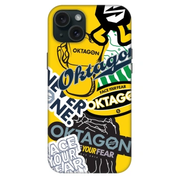 Hülle für Apple iPhone 15 Plus - OKTAGON - Logo Archive