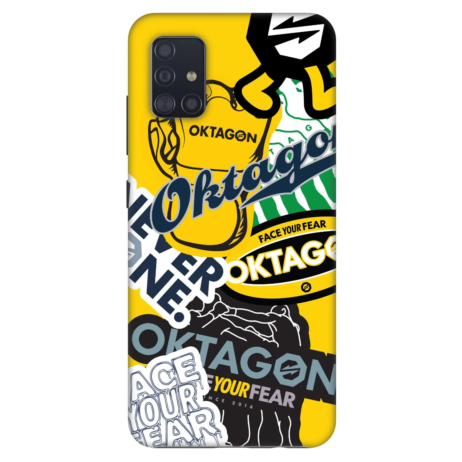 Picasee Fashion Case für Samsung Galaxy A51 A515F - OKTAGON - Logo Archive