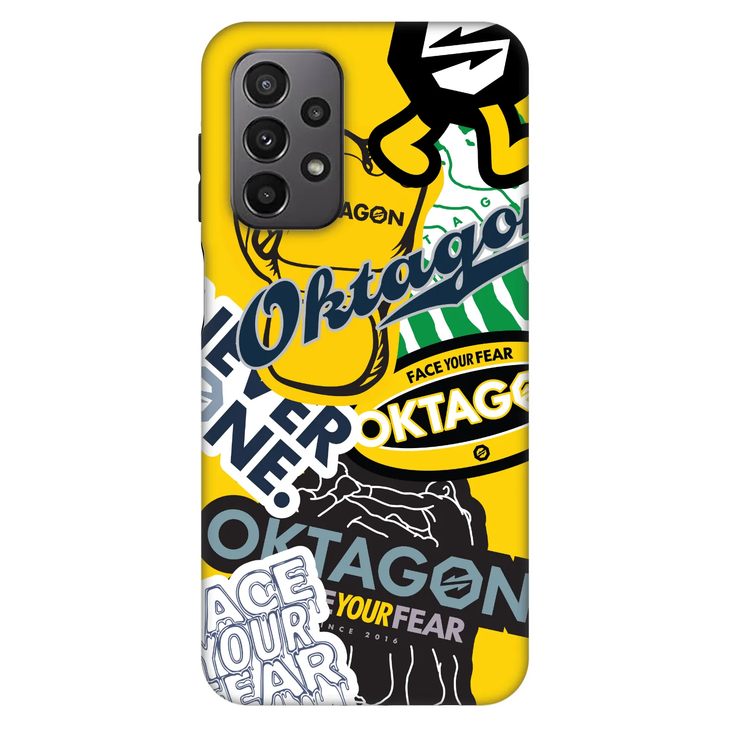 Picasee Fashion Case für Samsung Galaxy A23 A236B 5G - OKTAGON - Logo Archive