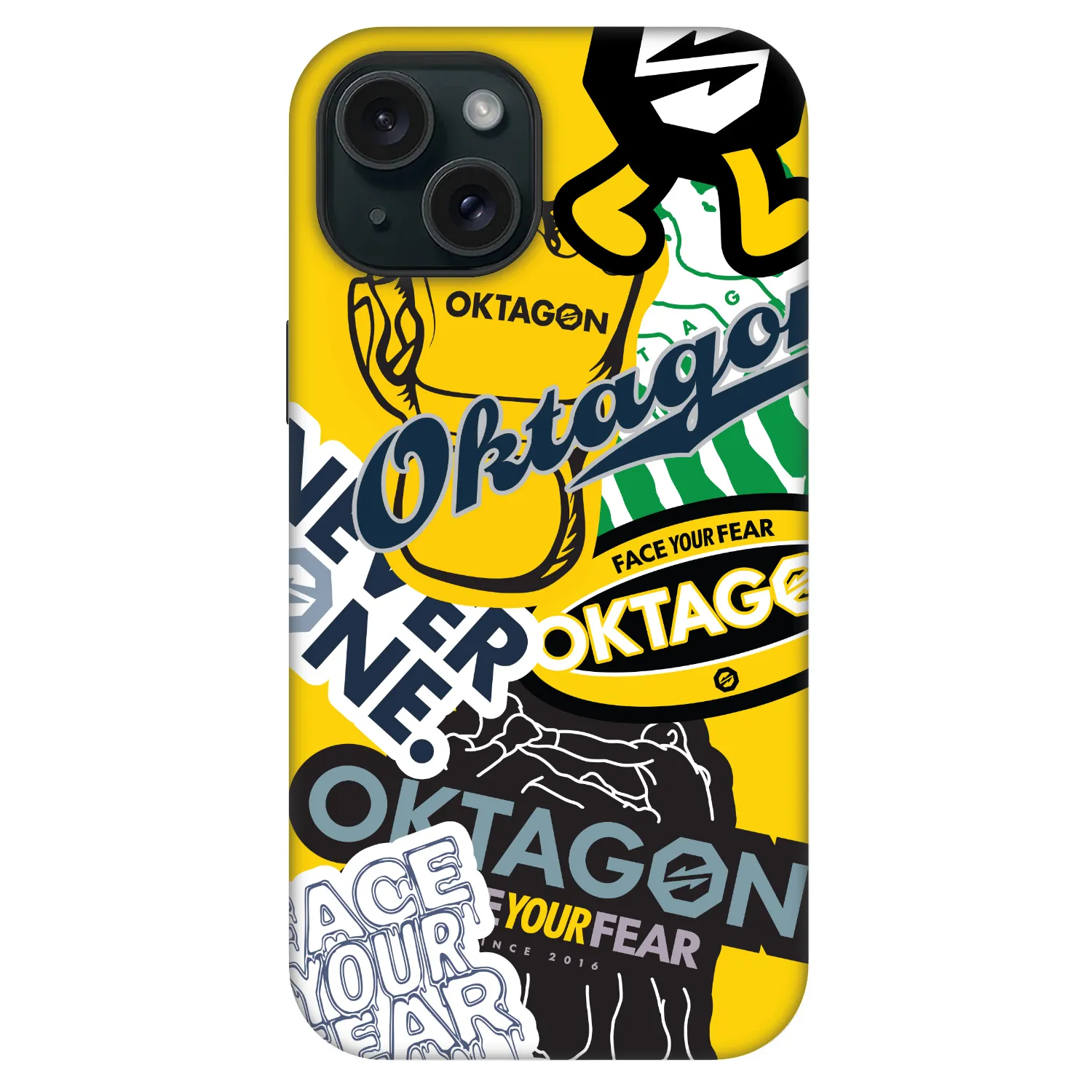 Picasee Fashion Case MagSafe für Apple iPhone 15 - OKTAGON - Logo Archive
