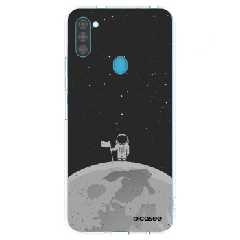 Picasee Samsung Galaxy M11 Hülle - Transparentes Silikon - Astronaut