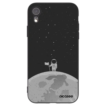Picasee Apple iPhone XR Hülle - Schwarzes Silikon - Astronaut