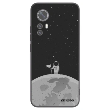 Picasee Xiaomi 12 Hülle - Schwarzes Silikon - Astronaut