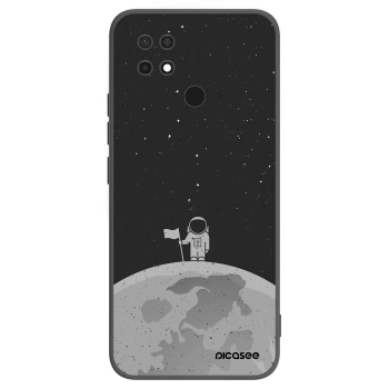 Picasee Xiaomi Redmi 10C Hülle - Schwarzes Silikon - Astronaut