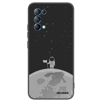Picasee OPPO Reno 5 5G Hülle - Schwarzes Silikon - Astronaut