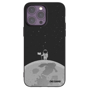 Picasee Apple iPhone 14 Pro Max Hülle - Schwarzes Silikon - Astronaut