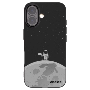 Picasee Apple iPhone 16 Hülle - Schwarzes Silikon - Astronaut