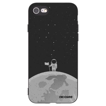 Picasee Apple iPhone 8 Hülle - Schwarzes Silikon - Astronaut