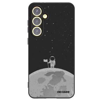 Picasee Samsung Galaxy S24 FE S721B Hülle - Schwarzes Silikon - Astronaut
