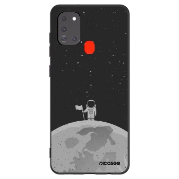 Picasee Samsung Galaxy A21s Hülle - Schwarzes Silikon - Astronaut