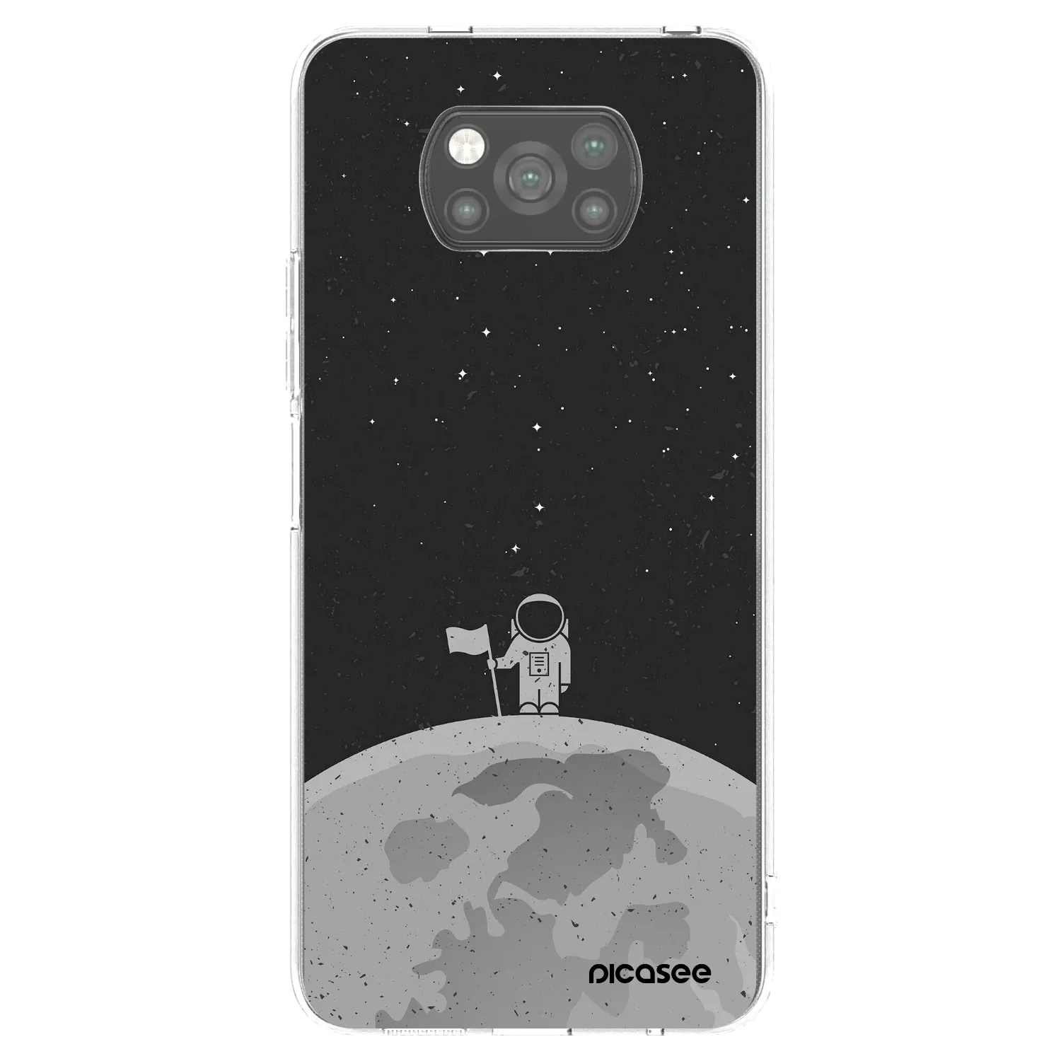 Picasee Xiaomi Poco X3 Hülle - Schwarzes Silikon - Astronaut