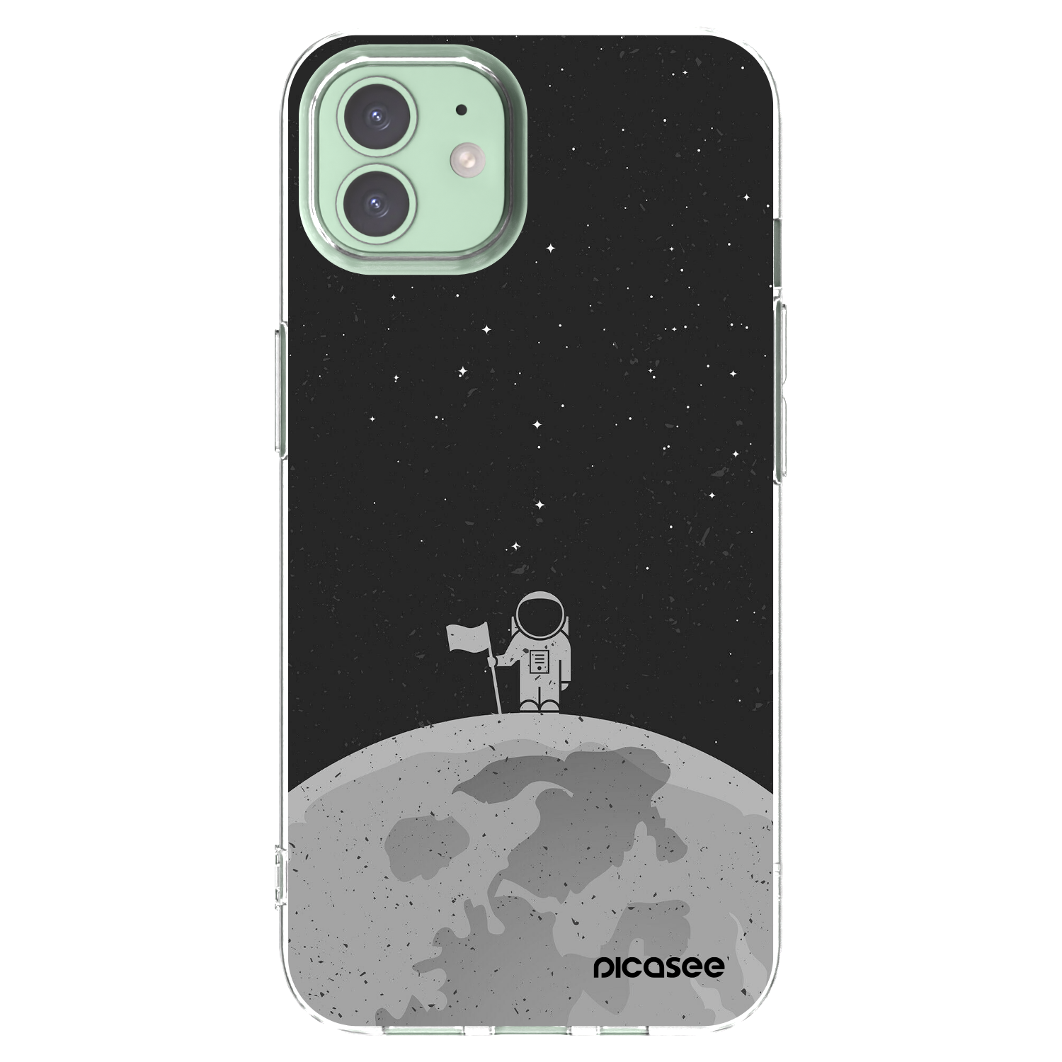 Picasee Apple iPhone 12 Pro Hülle - Transparentes Silikon - Astronaut