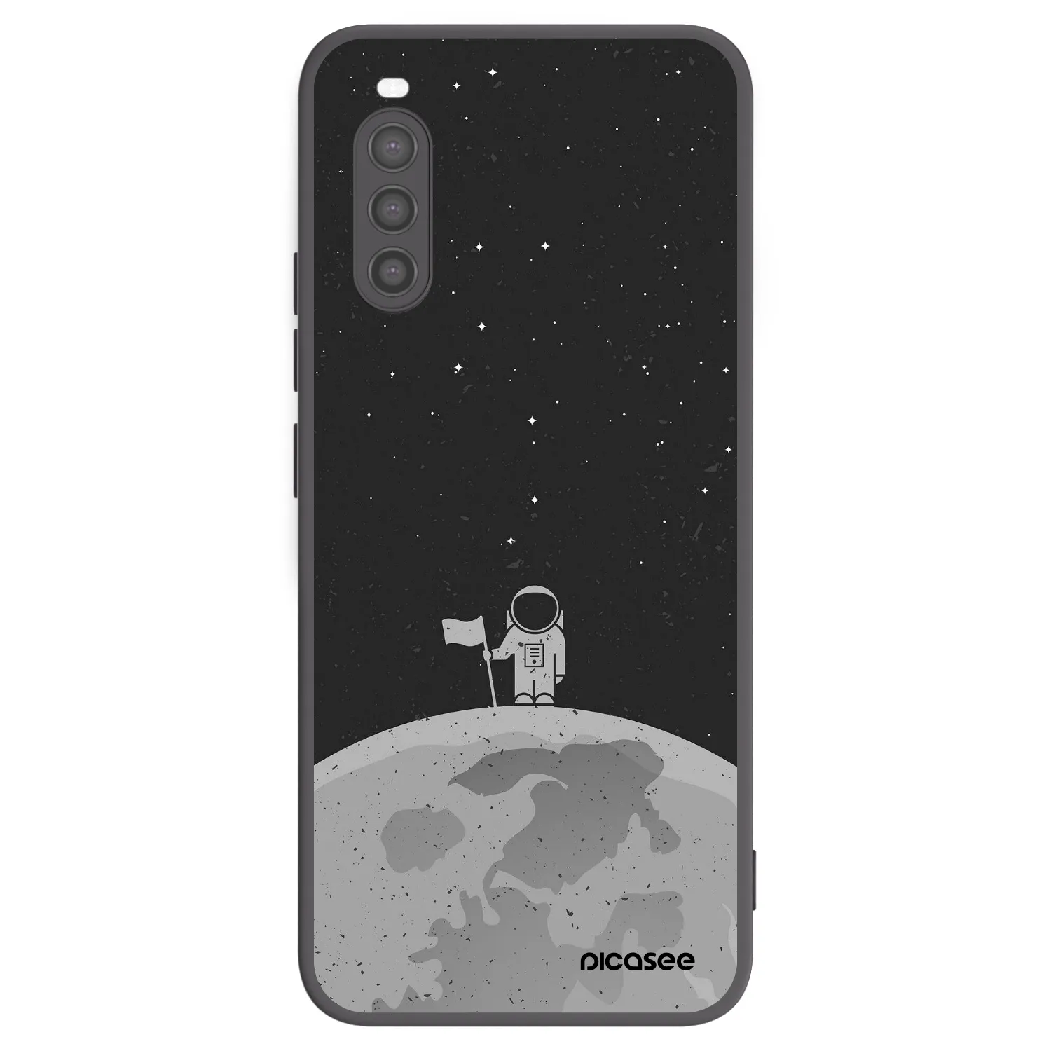 Picasee Sony Xperia 10 II Hülle - Schwarzes Silikon - Astronaut