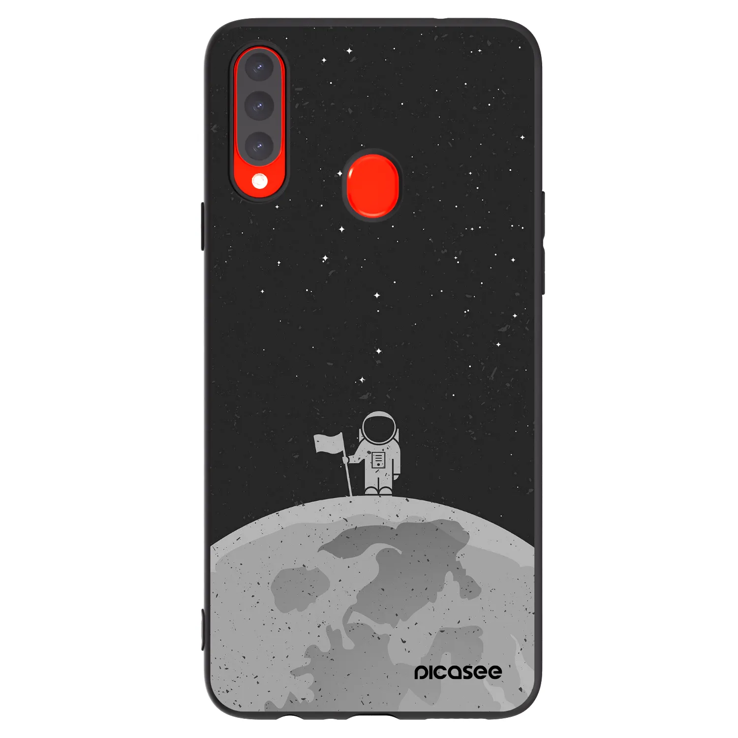 Picasee Samsung Galaxy A20s Hülle - Schwarzes Silikon - Astronaut