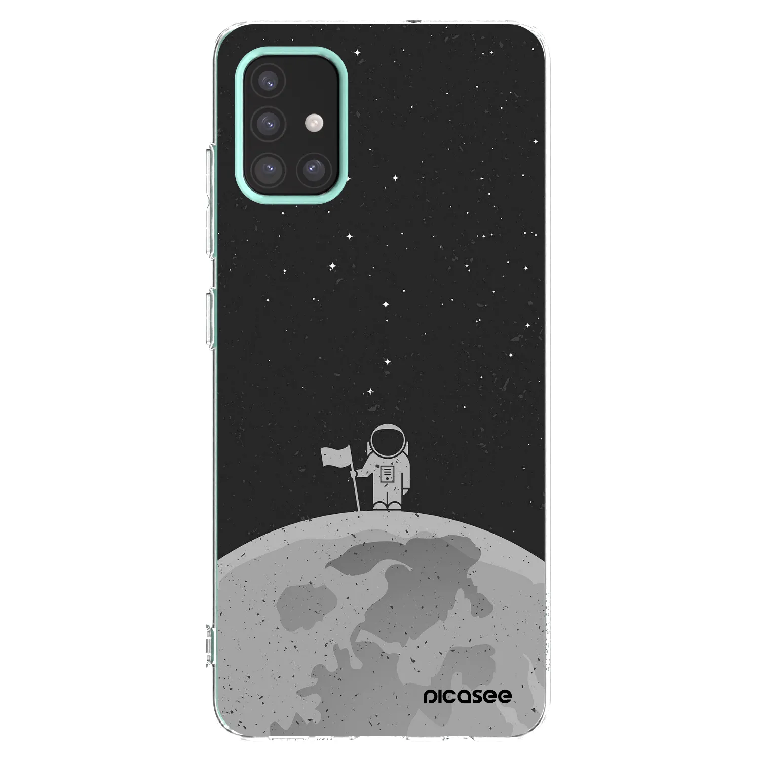 Picasee Samsung Galaxy M31s Hülle - Transparentes Silikon - Astronaut