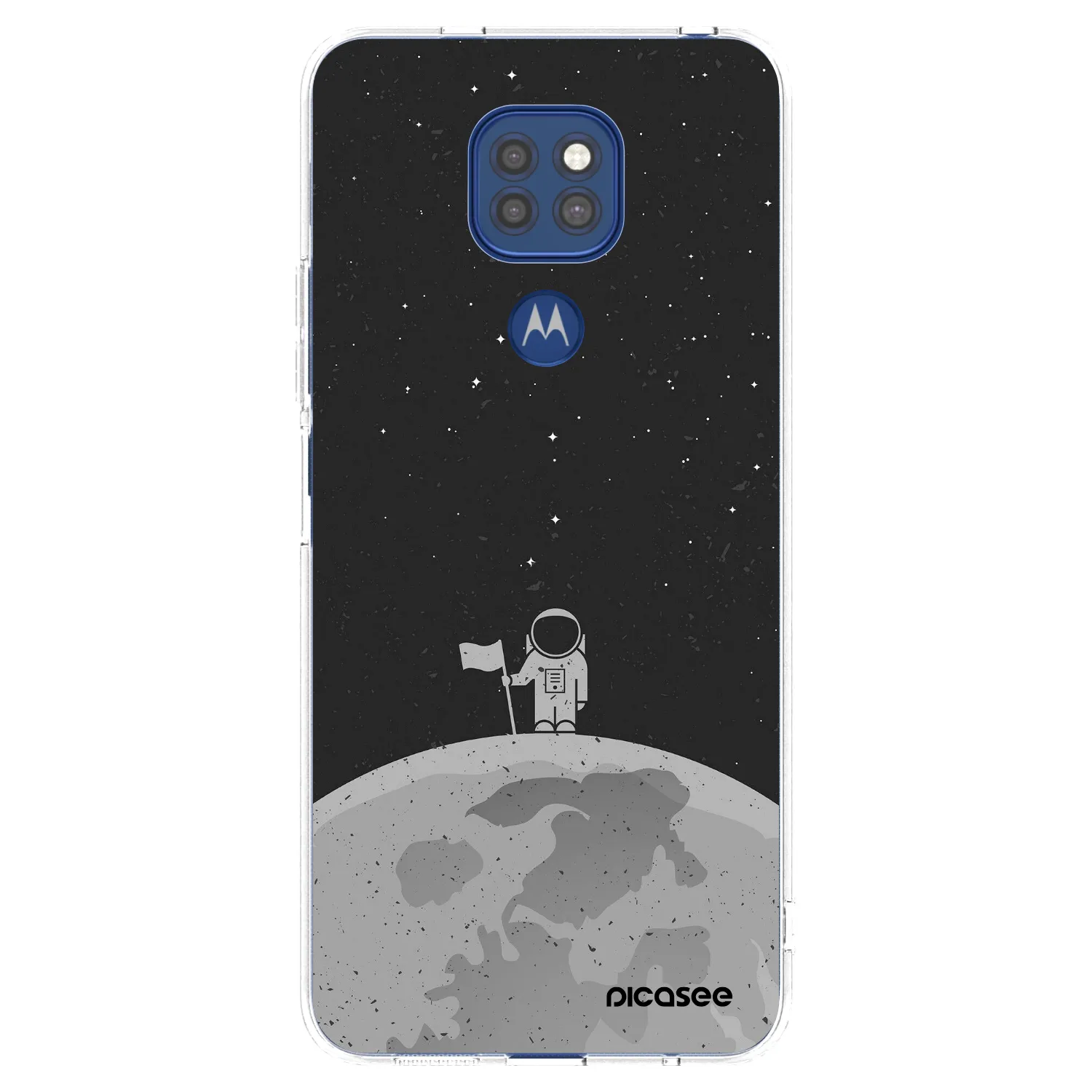 Picasee Motorola Moto G9 Play Hülle - Transparentes Silikon - Astronaut