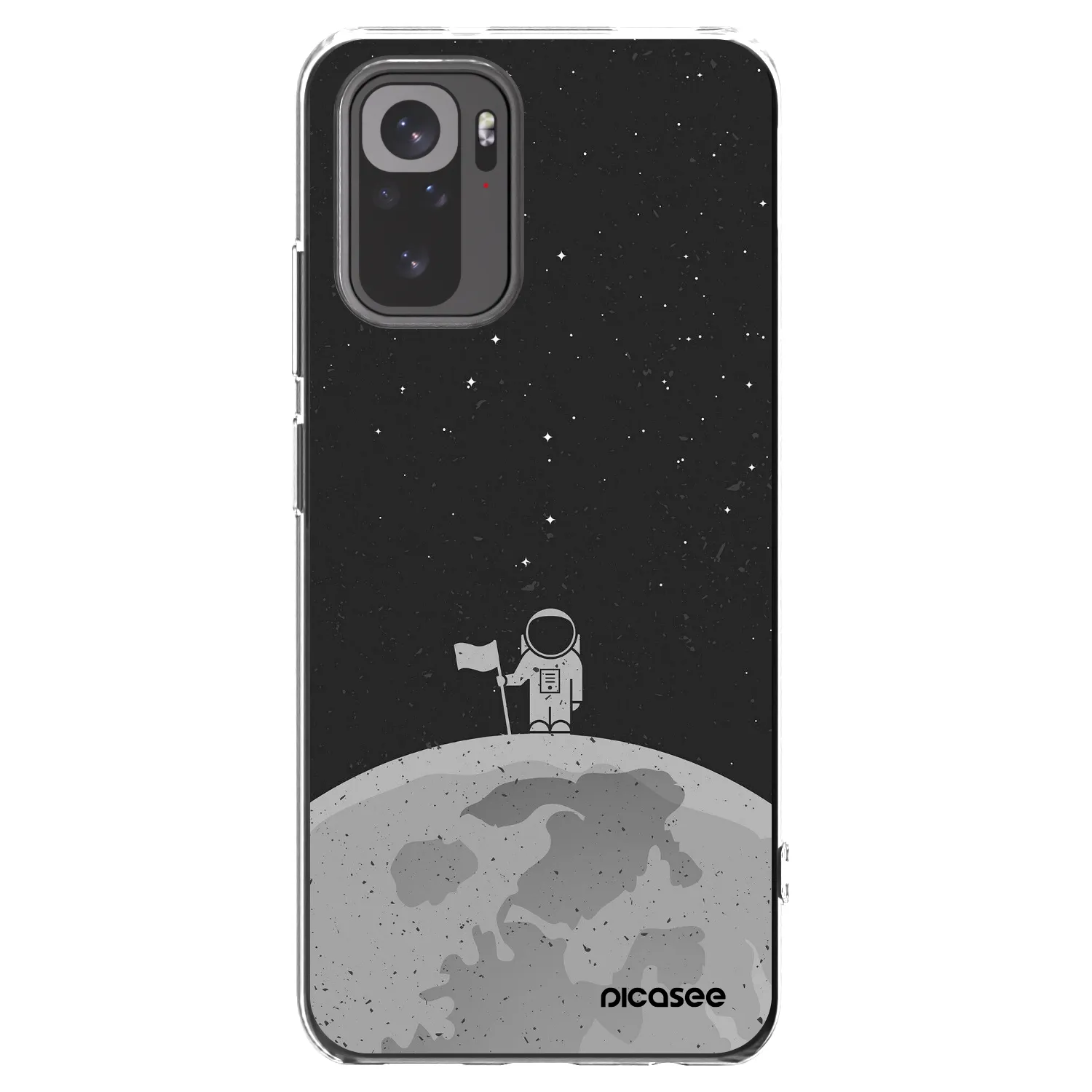 Picasee Xiaomi Redmi Note 10 Hülle - Transparentes Silikon - Astronaut