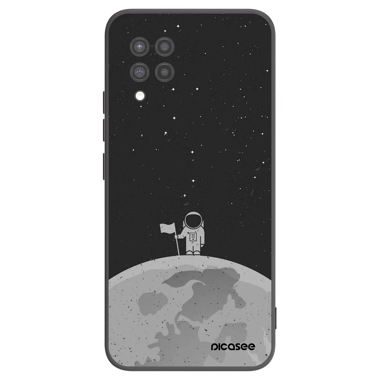 Picasee Samsung Galaxy A42 A426B Hülle - Schwarzes Silikon - Astronaut