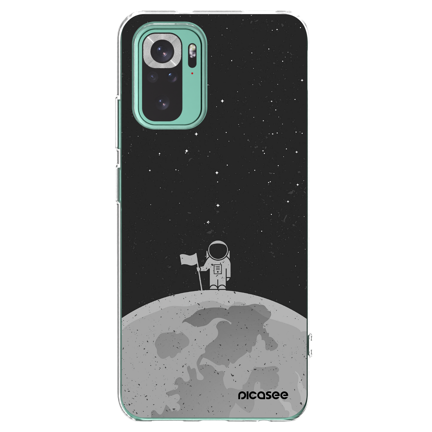 Picasee Xiaomi Redmi Note 10 Pro Hülle - Transparentes Silikon - Astronaut