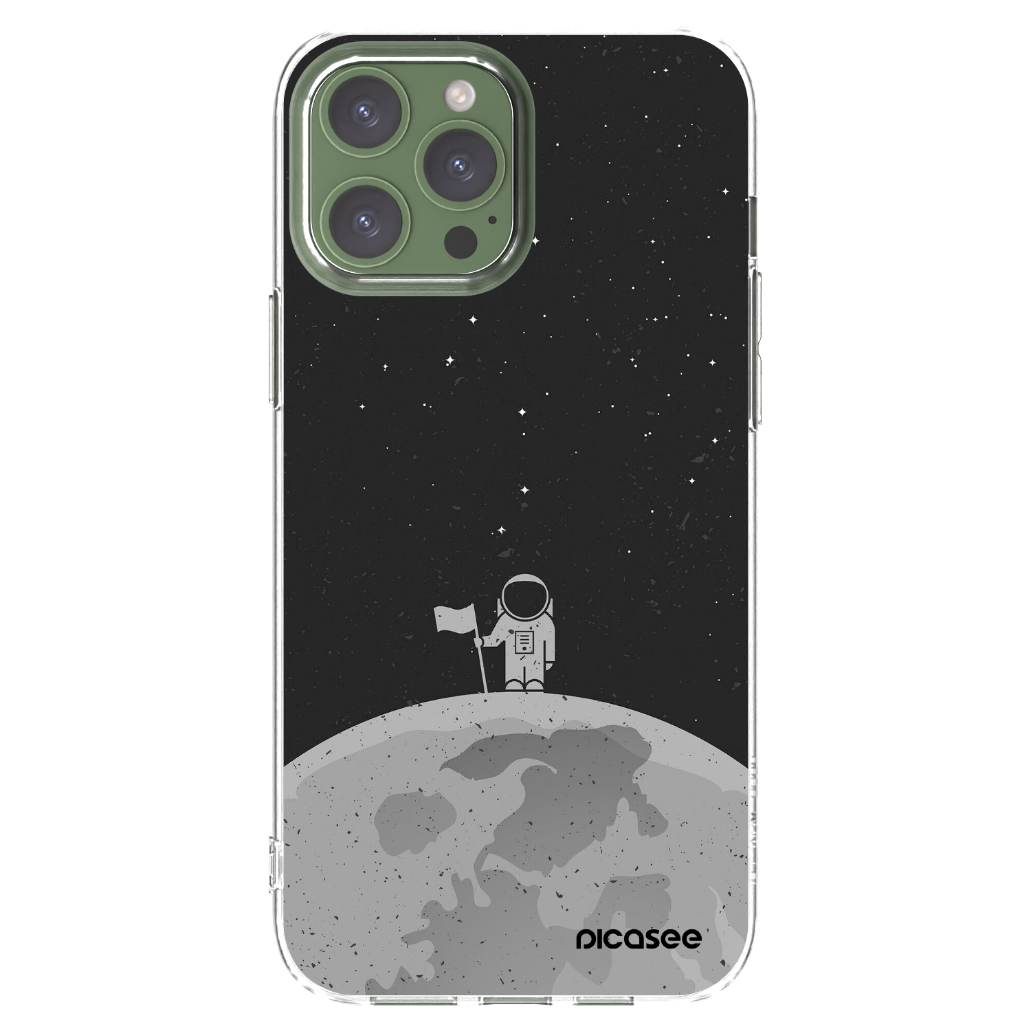 Picasee Apple iPhone 13 Pro Max Hülle - Transparentes Silikon - Astronaut
