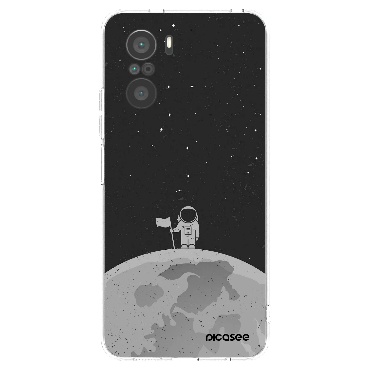Picasee Xiaomi Poco F3 Hülle - Transparentes Silikon - Astronaut