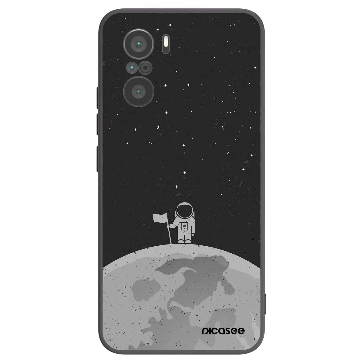 Picasee Xiaomi Poco F3 Hülle - Schwarzes Silikon - Astronaut