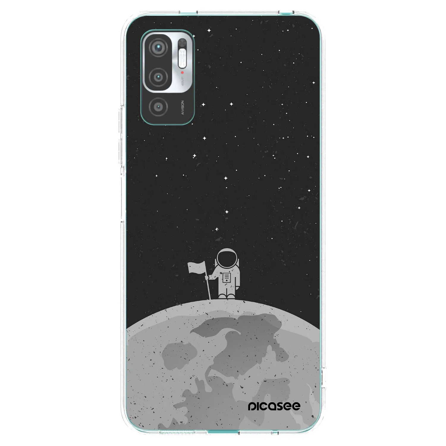 Picasee Xiaomi Redmi Note 10 5G Hülle - Transparentes Silikon - Astronaut