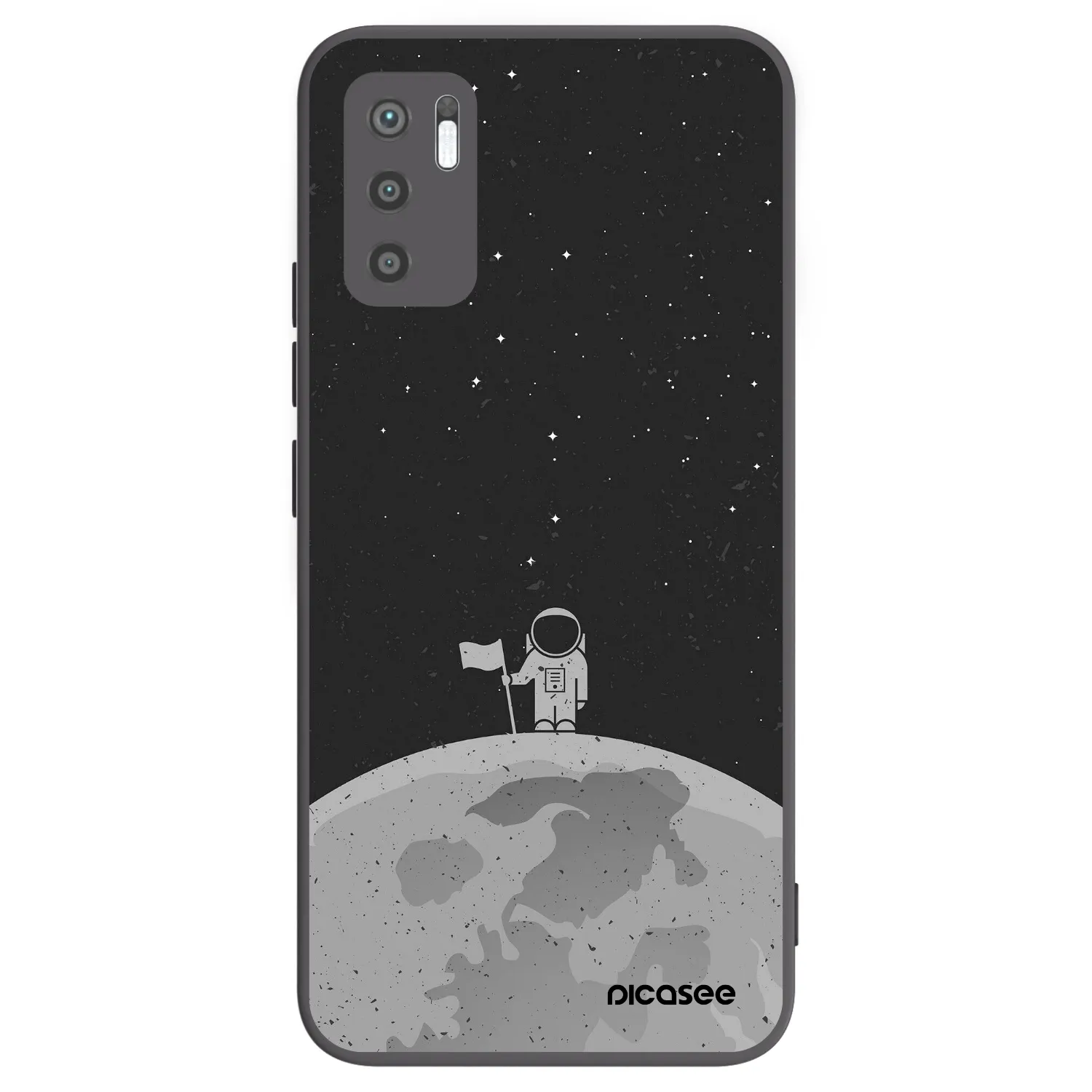 Picasee Xiaomi Redmi Note 10 5G Hülle - Schwarzes Silikon - Astronaut